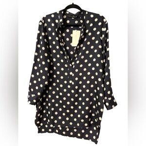 zara  polka dot oversized top NWT